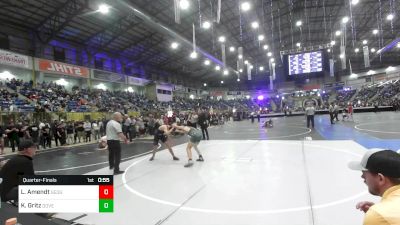 140 lbs Quarterfinal - Liam Amendt, Sedgwick County MS vs Kycen Gritz, Dove Creek