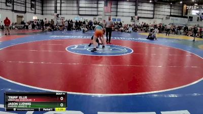 126 lbs Round 2 (4 Team) - `Tripp` Ellis, WRESTLING WAREHOUSE vs Jason Ludwig, HANOVER HAWKEYE