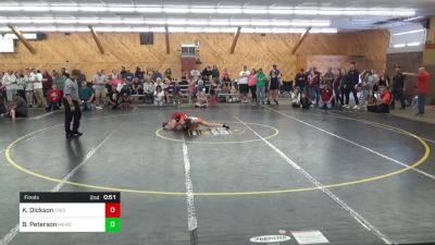 95 lbs Final - Kaelynn Dickson, Endicott vs Bella Peterson, Mehoopany