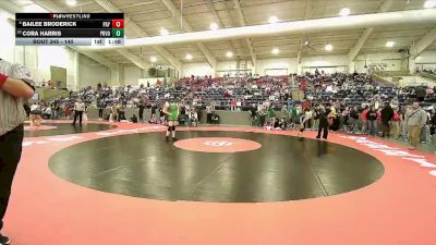 140 lbs Cons. Round 2 - Cora Harris, Provo vs Bailee Broderick, Payson