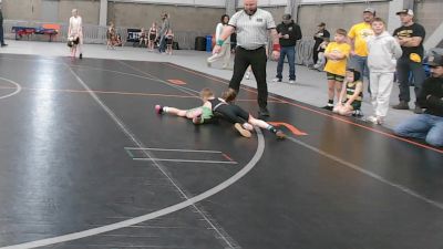 41.2-43 lbs Champ. Round 1 - Iris Nelson, St. Maries Wrestling Club vs Carson Walter, Grangeville Youth Wrestling Club