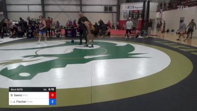 61 kg Consi Of 16 #1 - David Saenz, Wyoming Wrestling Reg Training Ctr vs Joseph Fischer, Clarion RTC