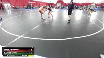 125 lbs Round 2 (6 Team) - Jenna Thompson, Team Gold vs Isabelle Leyhe, Team Pink