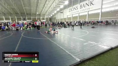 67 lbs Cons. Round 3 - Mason Hanna, Westlake WC vs Jackson Collett, Team Real Life Wrestling