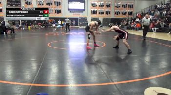 150 lbs Champ. Round 1 - Colin Satterlee, Cedar Falls vs Zach Gassman, Western Dubuque