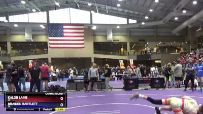 113 lbs Champ. Round 1 - Kalob Lamb, KS vs Braiden Bartlett, TX