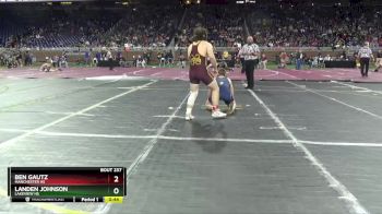 D4-175 lbs Cons. Round 2 - Ben Gautz, Manchester HS vs Landen Johnson, Lakeview HS