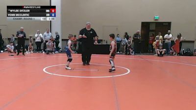 62-70 lbs Champ. Round 1 - Wylee Ditzler, Savage Wrestling Academy vs Vonn McClintic, Steel Valley Renegades