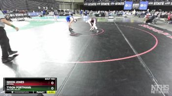 1B/2B 165 1st Place Match - Simon Jones, Kittitas vs Tyson Portmann, Willapa Valley