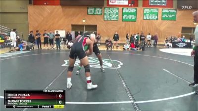 141 lbs 1st Place Match - Diego Peraza, Palomar College vs Shawn Torres, Rio Hondo College