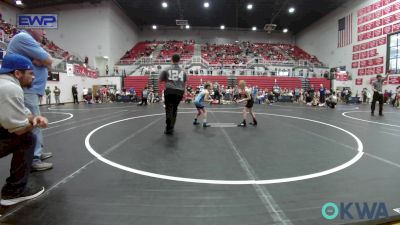 55 lbs Quarterfinal - Ryder Smith, Blanchard Youth Wrestling Club vs Daxton Ray, Division Bell Wrestling