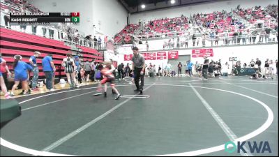 55 lbs Consolation - Kaiden McLaughlin, Del City Little League Wrestling vs Kash Redditt, Team Nomad