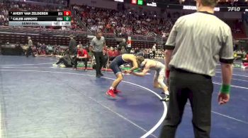 3A-132 lbs Semifinal - Avery Van Zelderen, Dallas Center-Grimes vs Caleb Arroyo, Urbandale