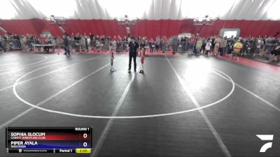 50-55 lbs Round 1 - Piper Ayala, Wisconsin vs Sophia Slocum, Cadott Wrestling Club