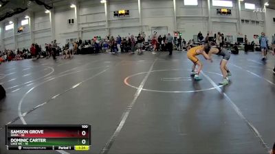 100 lbs Round 5 (10 Team) - Samson Grove, SHWA vs Dominic Carter, Lake WC