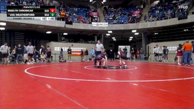 135 lbs Champ. Round 2 - Ava Weatherford, Unattached vs Maelyn Chromcak, Bolingbrook