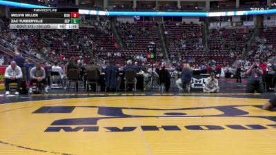 160 lbs Quarterfinal - Melvin Miller, Bishop McCort vs Zac Turberville, Slippery Rock