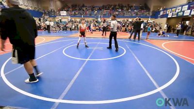 85-90 lbs Semifinal - Saint Dominic Riccardi, HURRICANE WRESTLING ACADEMY vs Allie McCall, Fort Gibson Youth Wrestling