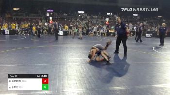 75 lbs Final - Bryce Lorenzo, Belle Vernon vs Jacob Baker, Saltsburg