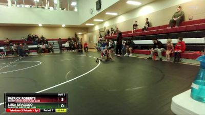 63 lbs Cons. Round 3 - Patrick Roberts, Cherry Creek Wrestling Club vs Luka Draggoo, Cashmere Wrestling Club