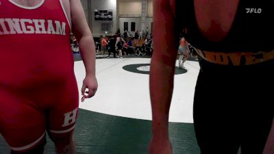 285 lbs Quarterfinal - Joe Schirmer, Hingham vs Noah Balewicz, Hanover