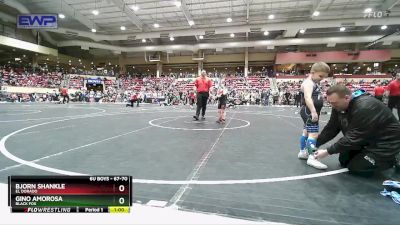 67-70 lbs Semifinal - Bjorn Shankle, El Dorado vs Gino Amorosa, Black Fox