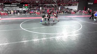 135 lbs Champ. Round 1 - Izabella Champagne, Coleman Youth Wrestling vs Brooke Johnson, Wrestling Factory