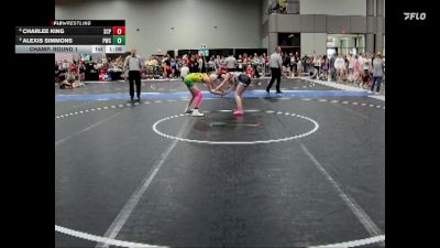 92 lbs Champ. Round 1 - Charlee King, South Central Punisher vs Alexis Simmons, Pratt Wrestling Club