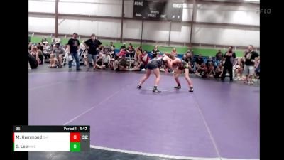 95 lbs Quarterfinals (8 Team) - Mya Hammond, Beast Mode vs Sophia Lee, Mayhem WC Black