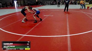 115 lbs Finals (8 Team) - Tucker King, LPGE/B Wolves vs William Dircks, Brainerd