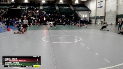 96 lbs Cross Bracket (8 Team) - Gabriel Ayres, Kearney Matcats - Blue vs Kaden Cruz, Black Fox Wrestling Team 2