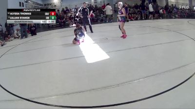 141 lbs Quarterfinal - Alyssa Thomas, Wood River Wrestling Club vs Lillian Stange, Creighton