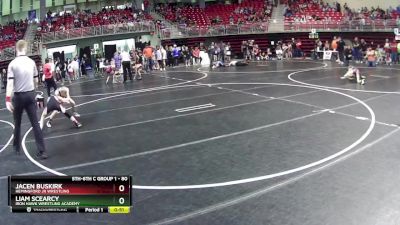 80 lbs Cons. Round 3 - Jacen Buskirk, Hemingford Jr Wrestling vs Liam Scearcy, Iron Hawk Wrestling Academy