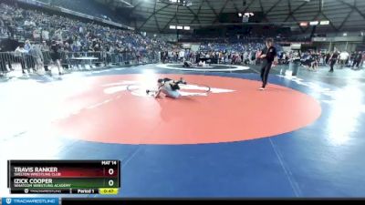 87 lbs Cons. Round 2 - Izick Cooper, Whatcom Wrestling Academy vs Travis Ranker, Shelton Wrestling Club