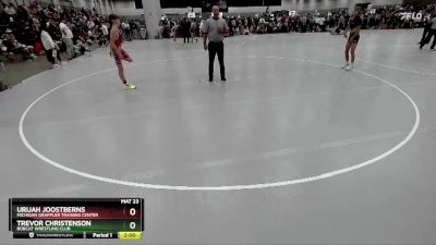 113 lbs Champ. Round 1 - Trevor Christenson, Bobcat Wrestling Club vs Urijah Joostberns, Michigan Grappler Training Center