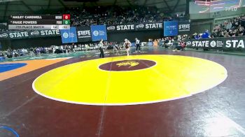 Girls 3A 135 lbs 7th Place Match - Hailey Carswell, Monroe (Girls) vs Paige Powers, Peninsula (Girls)