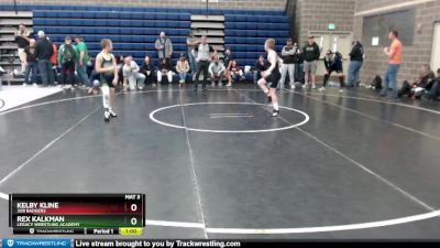 90 lbs Cons. Round 2 - Kelby Kline, 208 Badgers vs Rex Kalkman, Legacy Wrestling Academy