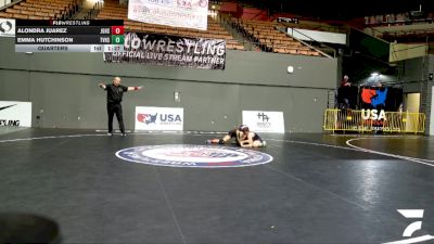 Junior Girls - 100 lbs Quarters - Alondra Juarez, John Glenn High School Wrestling vs Emma Hutchinson, Temecula Valley High School Wrestling