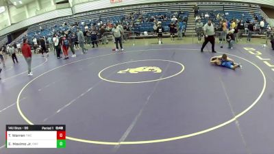 14U Boys - 96 lbs Cons. Round 4 - Trenton Warren, Thorobred Wrestling Club vs Estevan Maximo Jr., Cyclones Wrestling & Fitness