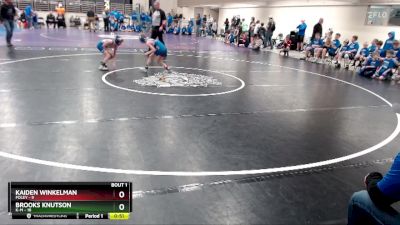 70 lbs Quarterfinals (8 Team) - Brooks Knutson, K-M vs Kaiden Winkelman, Foley