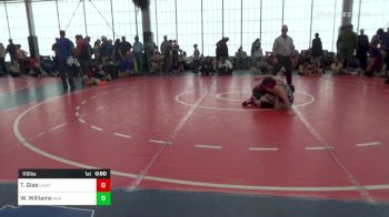 110 lbs Consi Of 4 - Tyler Gise, UNATTACHED vs Wesley Williams, Woodland Wrestling