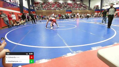 140 lbs Consi Of 8 #1 - Raylee Edwards, Ponca City vs Tatum Stottlemyre, Jenks Middle School Boys