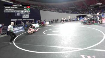 6A Boys 285 lbs Champ. Round 2 - Brock Sahlfeld, Glencoe Boys vs Jared Scott, Sandy Boys