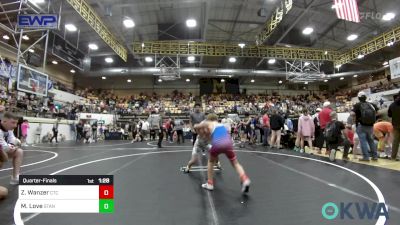 80 lbs Quarterfinal - Zaiden Wanzer, Chandler Takedown Club vs Maddox Love, Standfast OKC