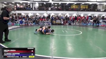160 lbs Semifinal - Brynn Green, Albion vs Clarissa Agostini, Grand Valley State