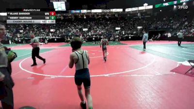 78 lbs Champ. Round 3 - Blake Shrider, WPW1 vs Kenny Hartman, TOM2