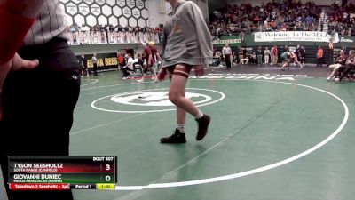 150 lbs Quarterfinal - Giovanni Duniec, Padua Franciscan (Parma) vs Tyson Seesholtz, South Range (canfield)