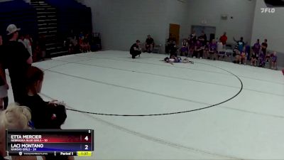 80 lbs Round 1 (6 Team) - Etta Mercier, Nebraska Blue Girls vs Laci Montano, Kansas Girls