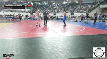 108 lbs Consi Of 32 #1 - Ahlanna Colon-Wright, Central Middle School vs Ivy Mullin, Bixby JH Girls