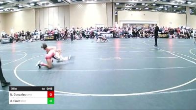 70 lbs Consi Of 4 - Nathan Gonzales, Sanger Warpath vs Cooper Pake, Gold Rush Wr Acd